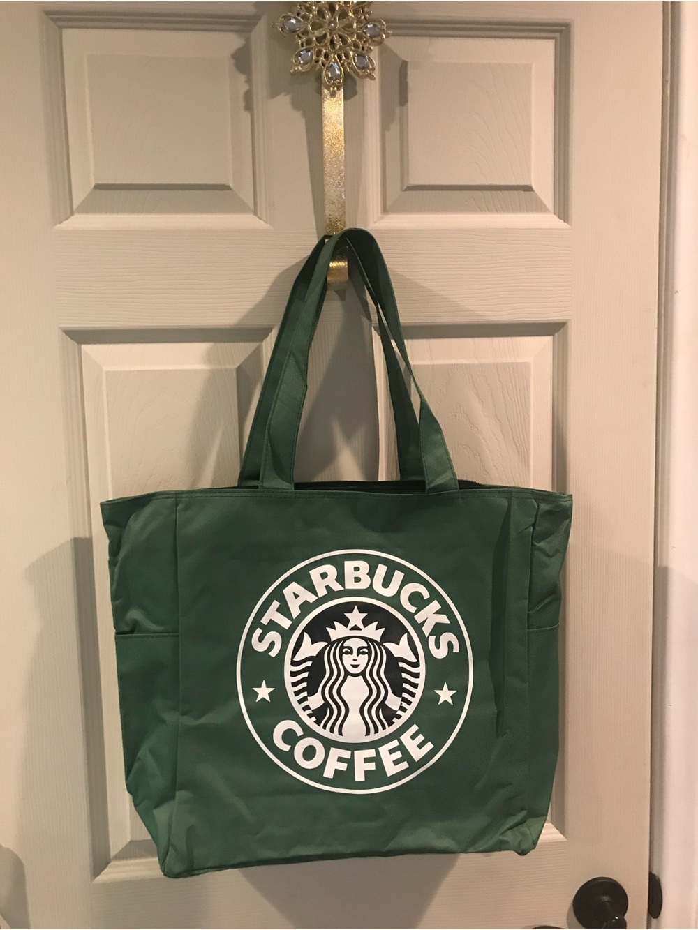 Starbucks Green Logo Tote Bag with White Emblem - Picture 7 of 7